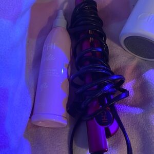 Hair straightener and heat spray